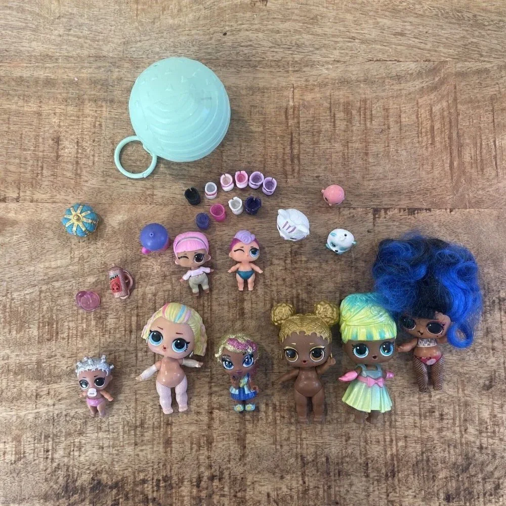 Lot of 8 Dolls Plus LOL Surprise Dolls & Accessories Shoes & Clothes Pets